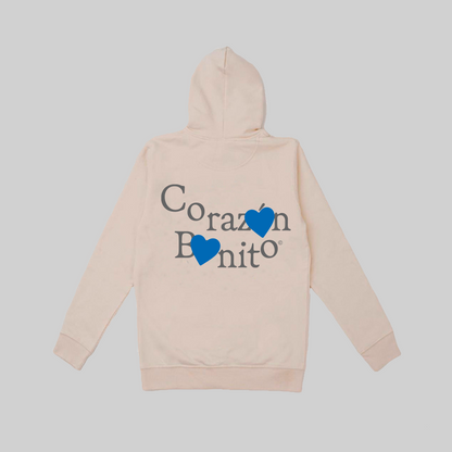 CORAZÓN BONITO HOODIE HUESO