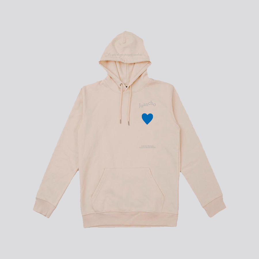 CORAZÓN BONITO HOODIE HUESO